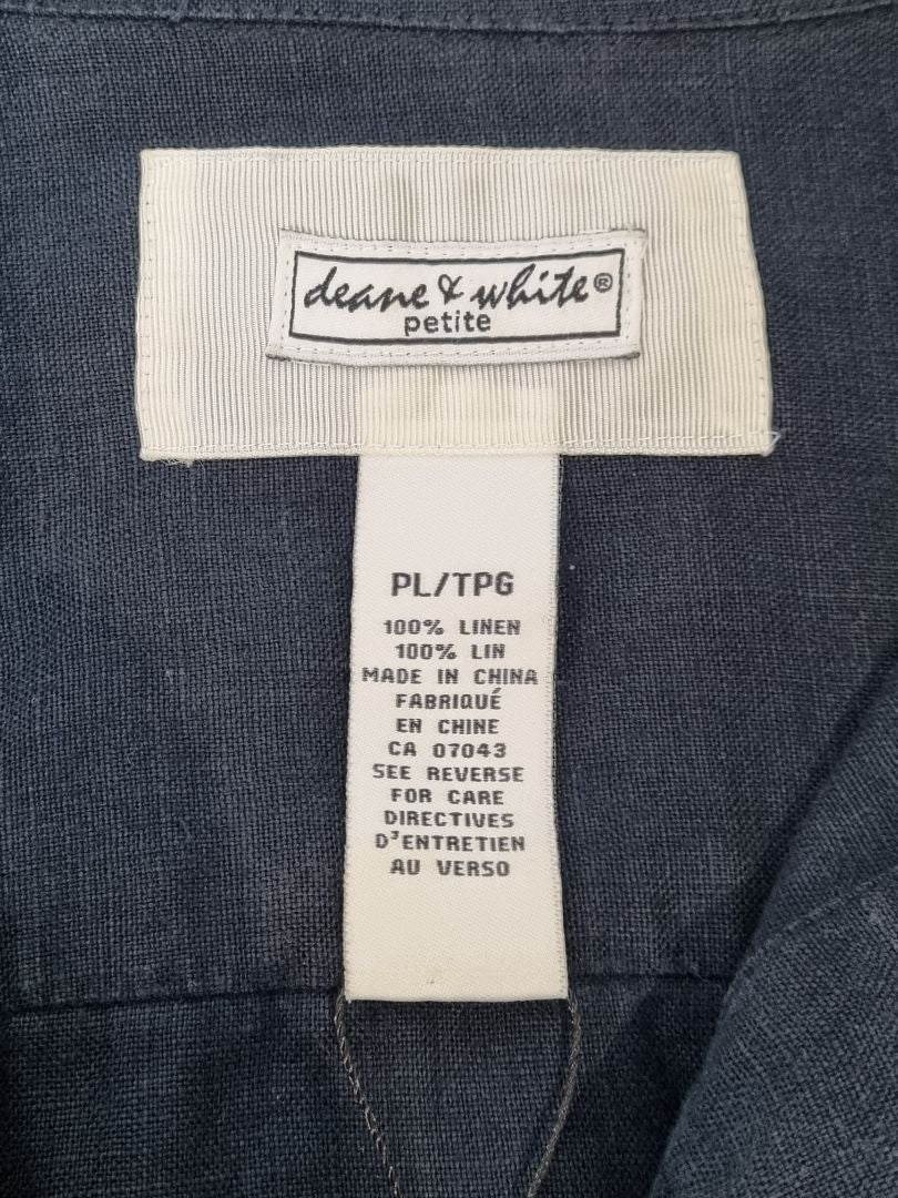 Deane & White Navy Blue Linen Jacket - Size S