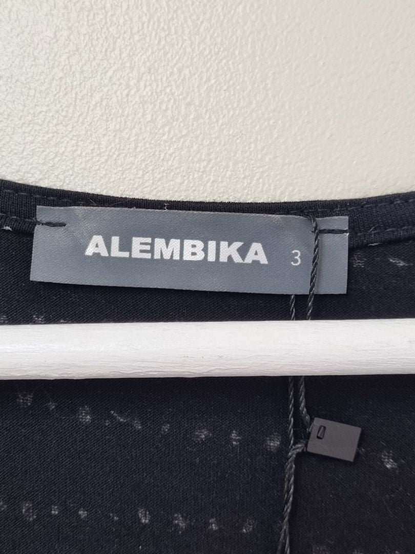 Alembika Black White Boxy Fit Blouse - Size 12