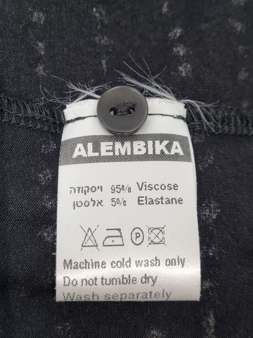 Alembika Black White Boxy Fit Blouse - Size 12