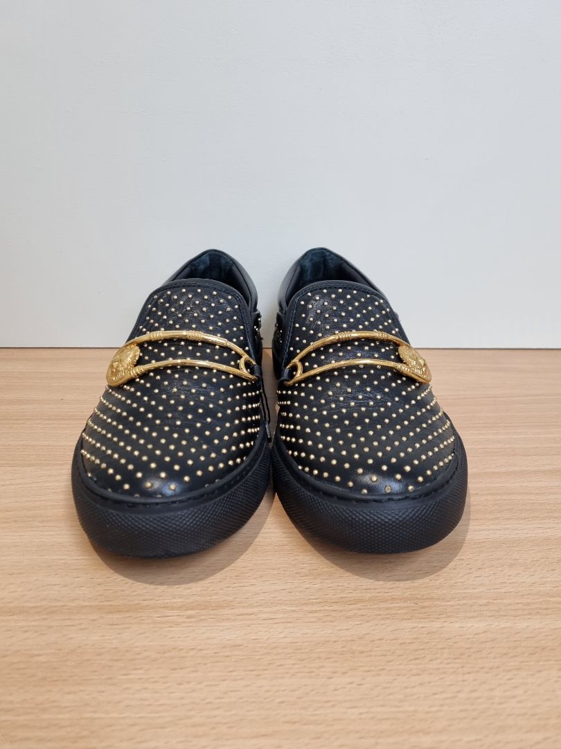 Versus Versace Black Gold Slip On Trainers - Size 37 / 4