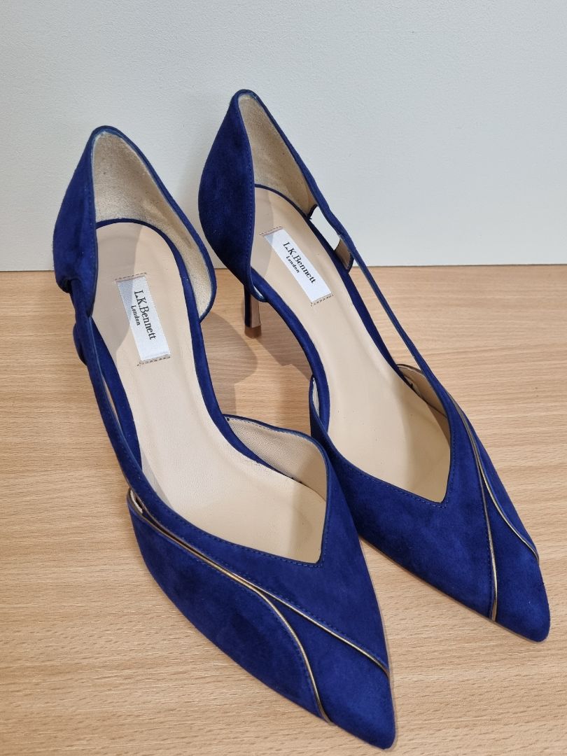 LK Bennett Blue Heels - Size 7 / 40