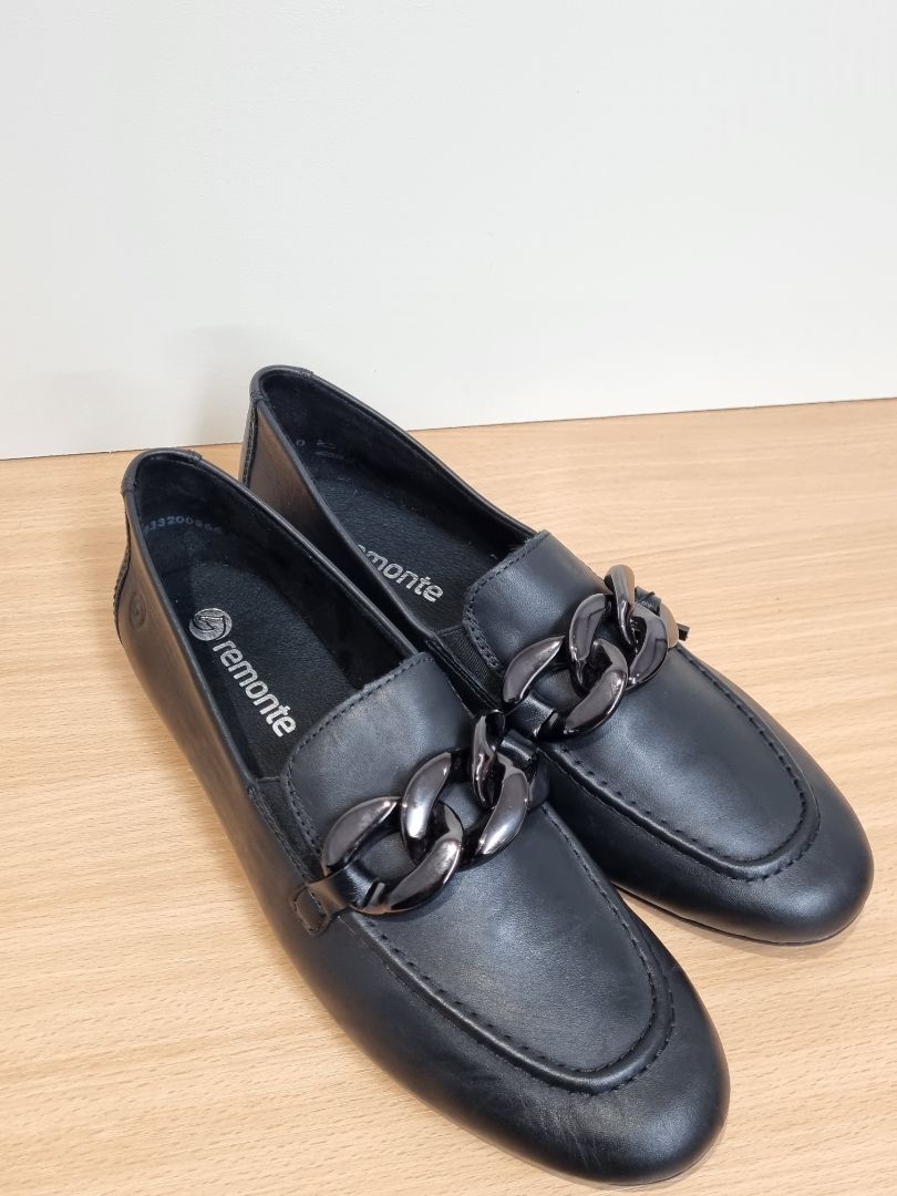 Remonte Black Loafer Shoes - Size 6.5 / 40