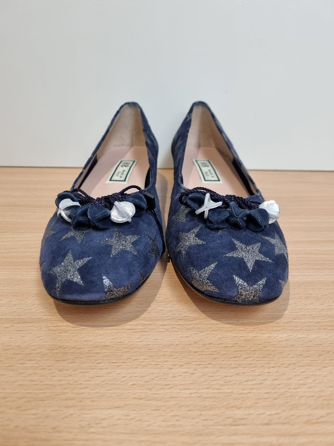 HB Navy Silver Star Loafer Shoes - Size 5