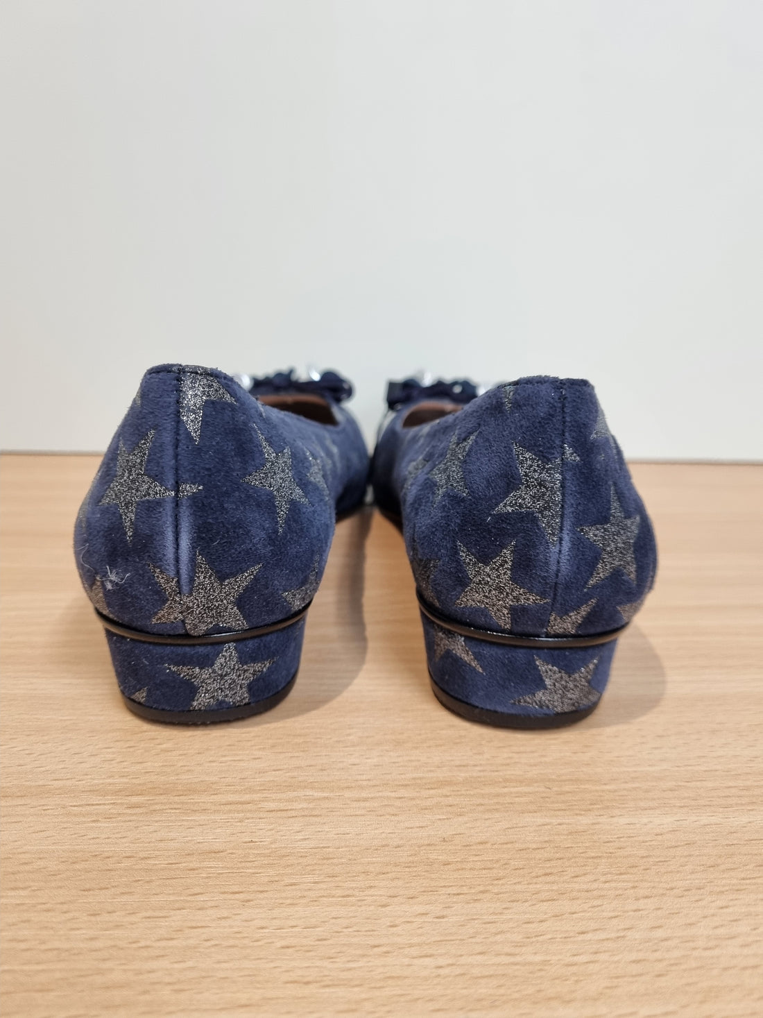 HB Navy Silver Star Loafer Shoes - Size 5