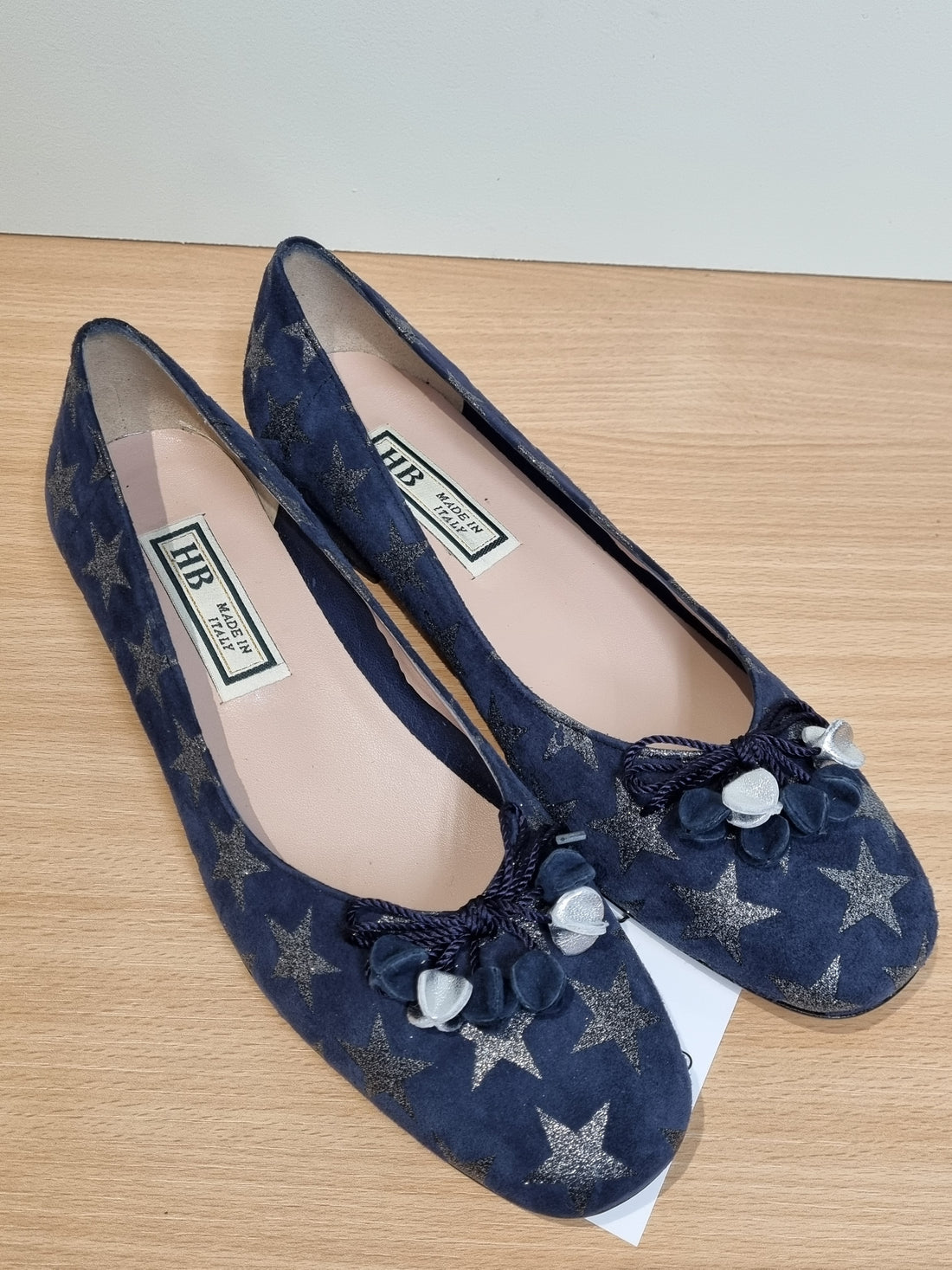 HB Navy Silver Star Loafer Shoes - Size 5