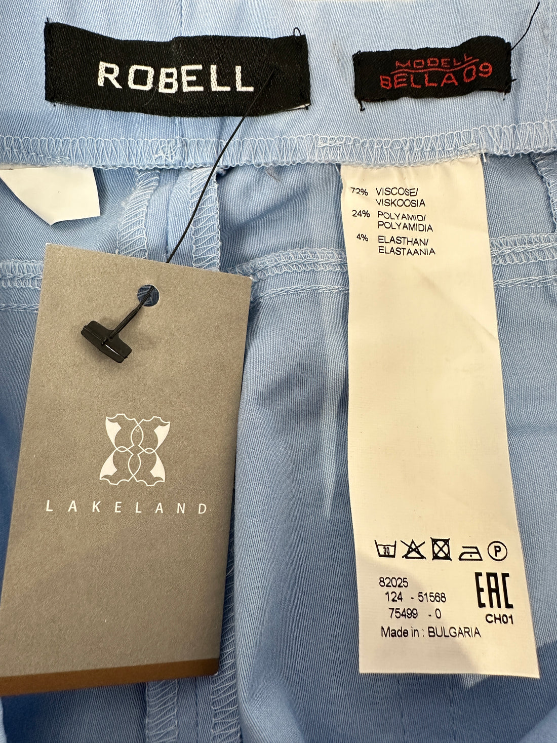 Robell Light Blue Bella 09 Trousers - Size 12