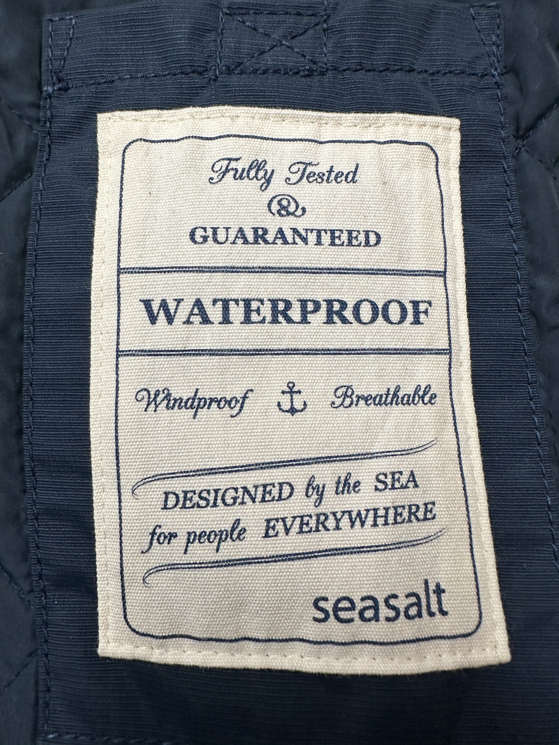 Seasalt Navy Blue Northstar Waterproof Jacket - Size 14