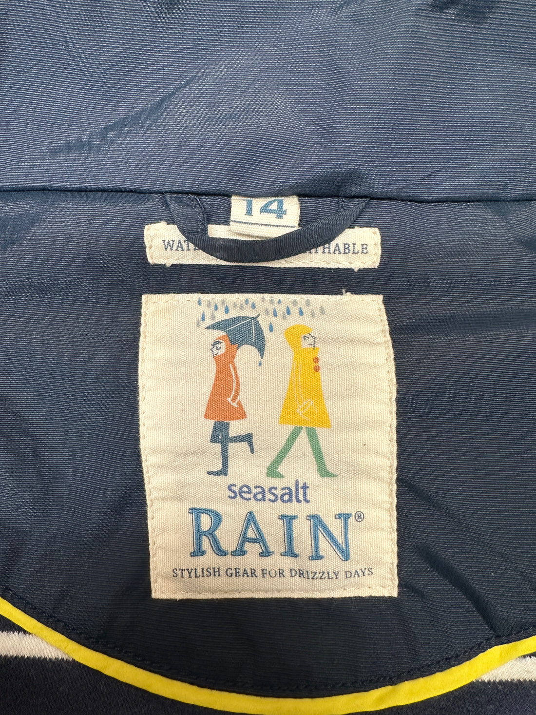 Seasalt Navy Blue Northstar Waterproof Jacket - Size 14