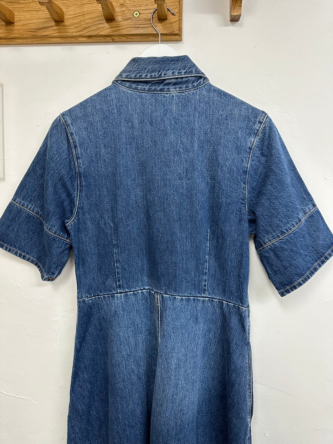 CO Collections Blue Denim Midi Shirt Dress - Size M