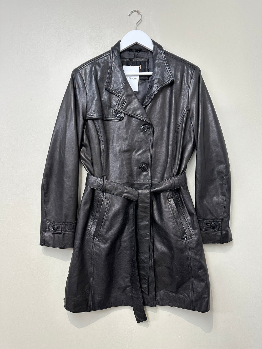 Lakeland Black Leather Jacket - Size 14