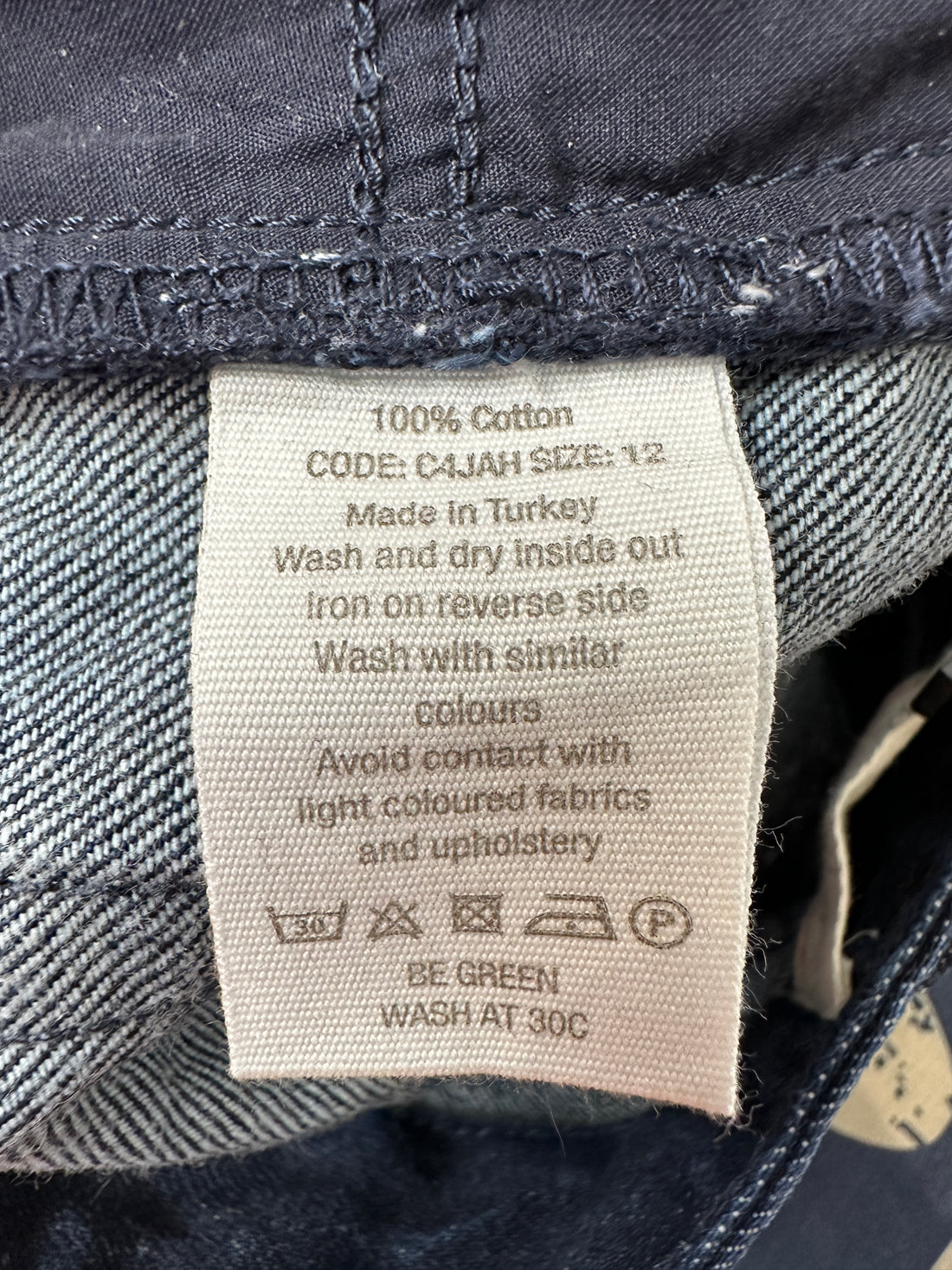 Toast Ink Blue Straight Leg Jeans - Size 12