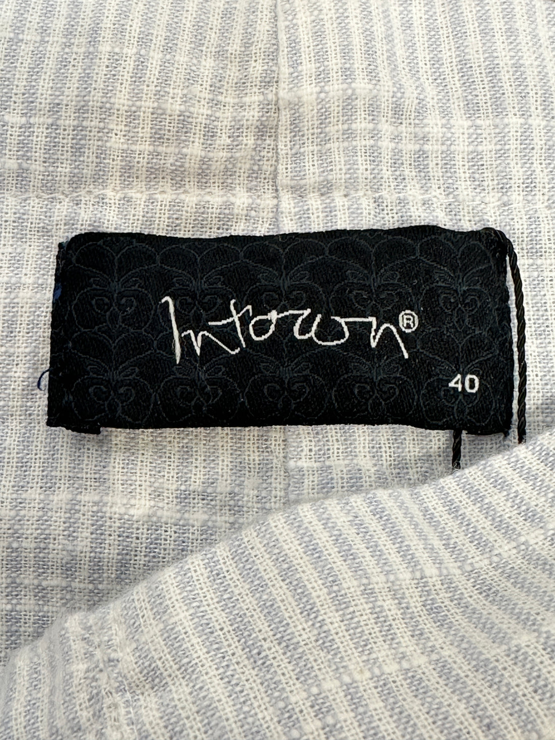 Intown Blue White Paperbag Belted Trousers - Size 12