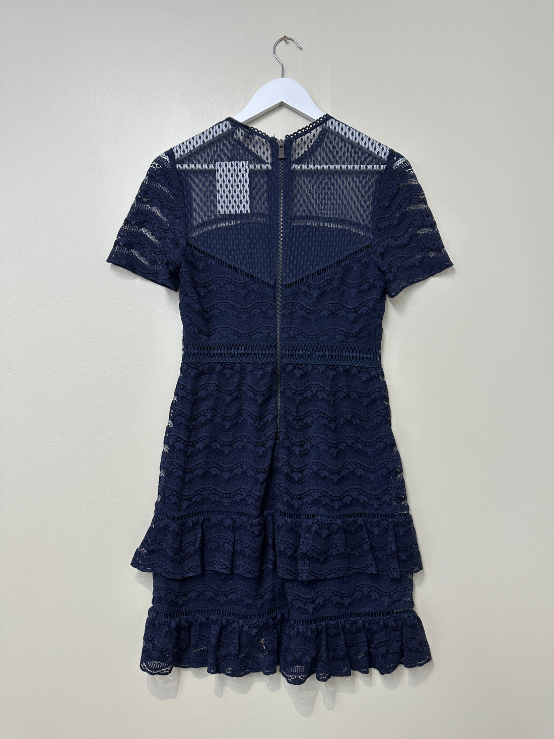 Whistles Blue Lace Dress - Size 10