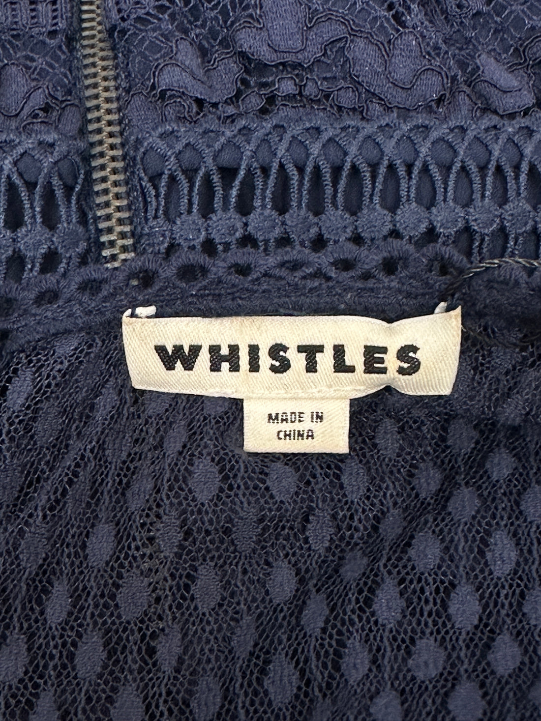Whistles Blue Lace Dress - Size 10
