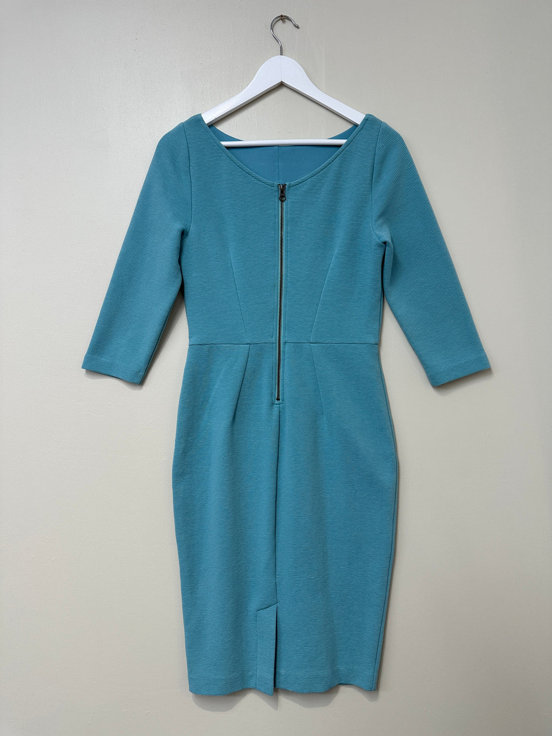 Boden Mint Ribbed Shift Dress - Size 10