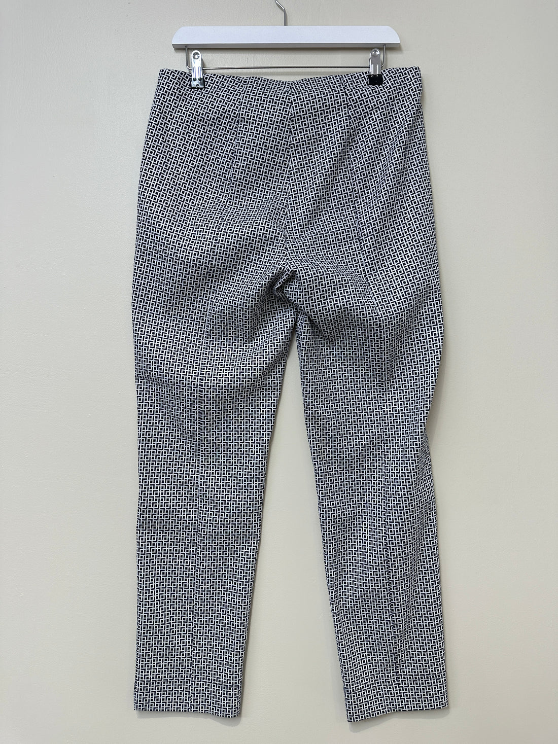 Robell Navy White Marie Full Length Tapered Trousers - Size 14
