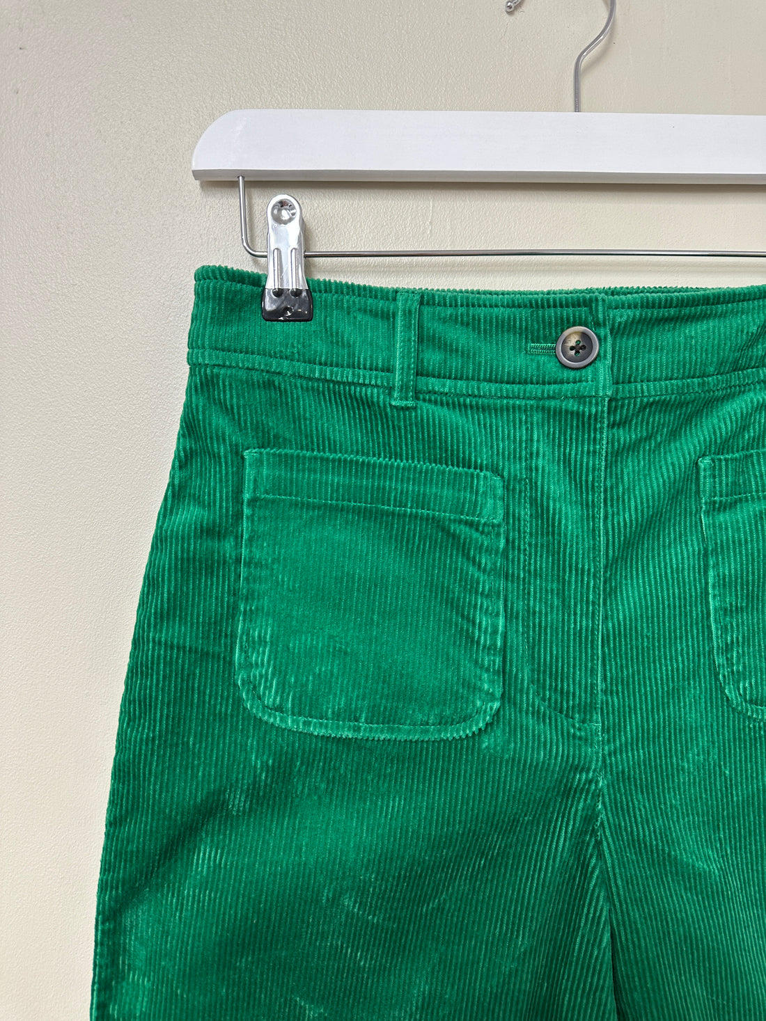 Boden Green Wide Leg Cord Trousers - Size 8
