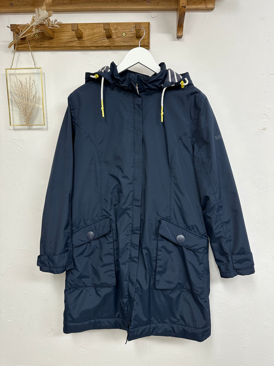 Seasalt Navy Blue Northstar Waterproof Jacket - Size 14