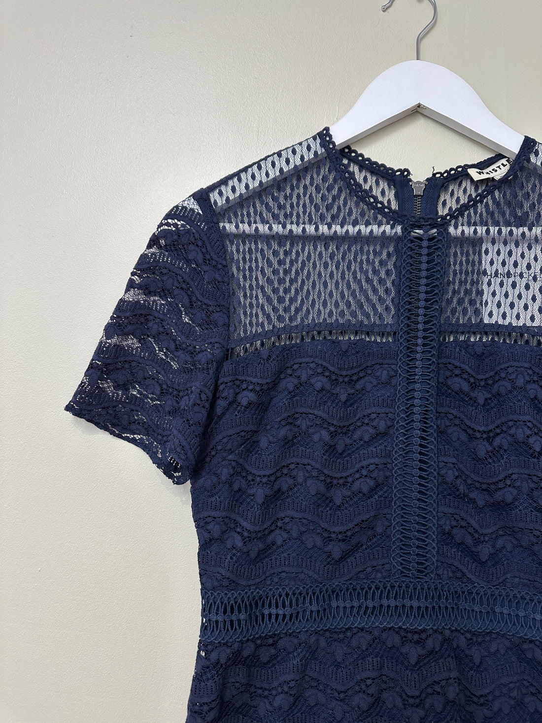 Whistles Blue Lace Dress - Size 10