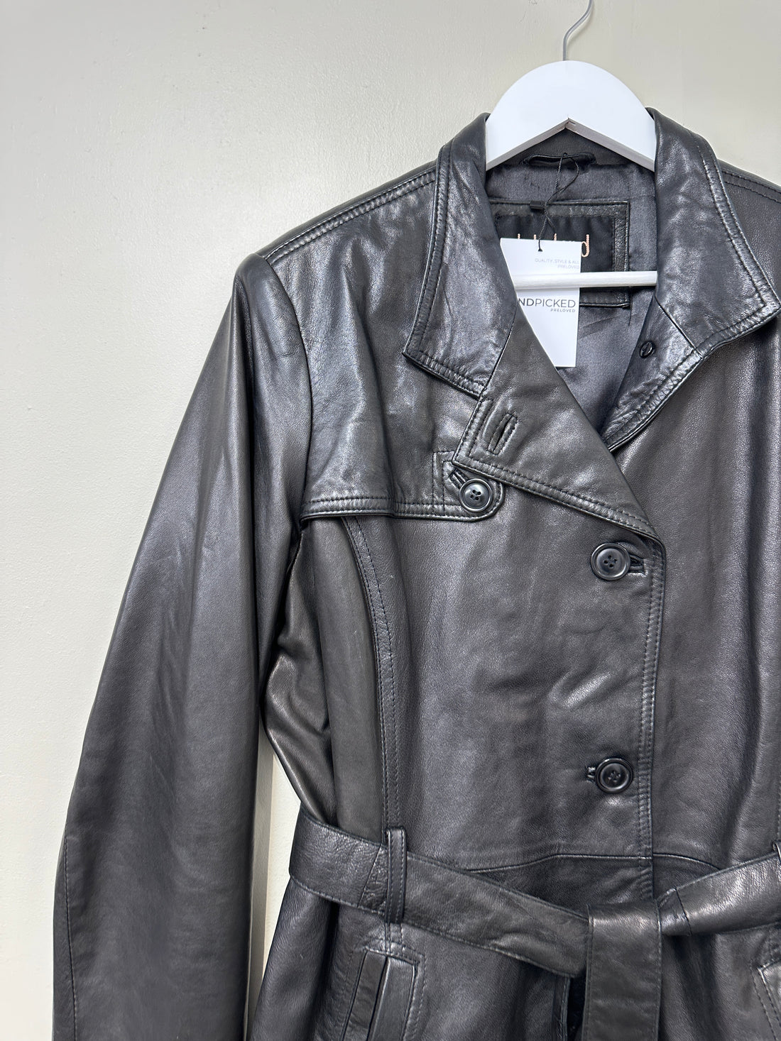 Lakeland Black Leather Jacket - Size 14