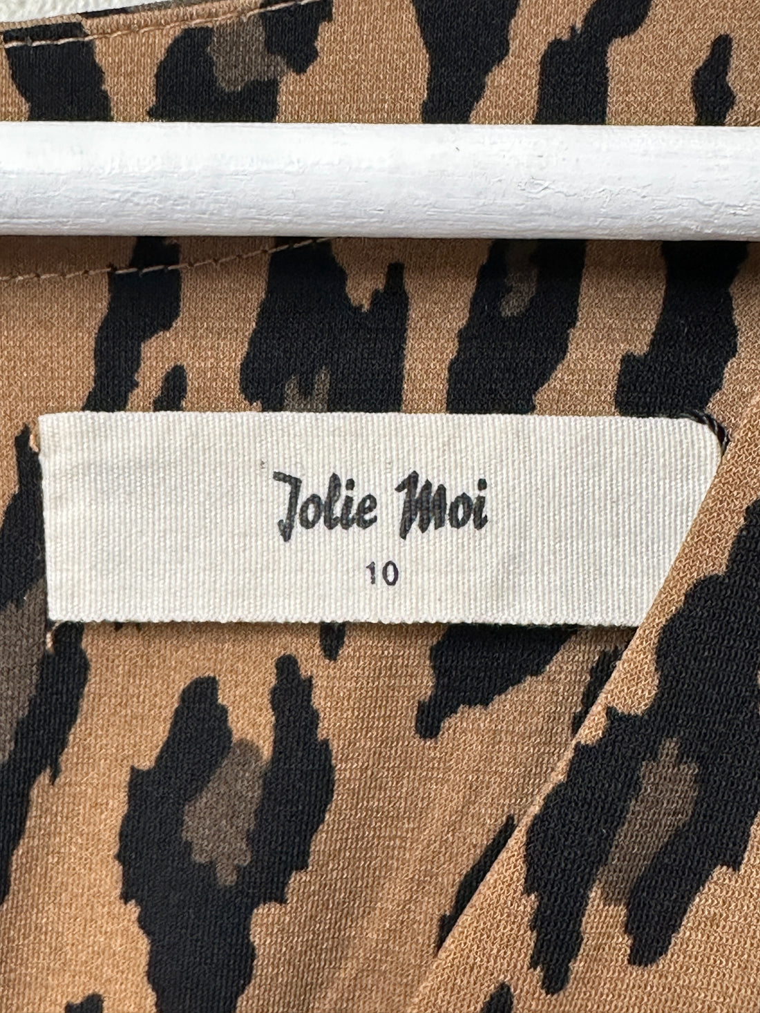 Jolie Moi Brown Black Leopard Print Jumpsuit - Size 10