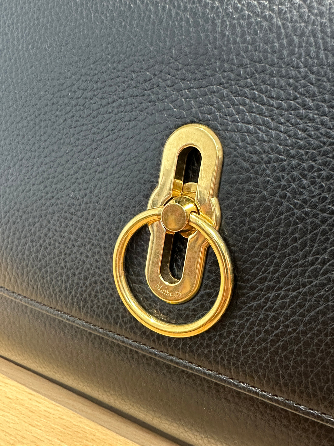 Mulberry Black Amberley Satchel with Gold Hardware
