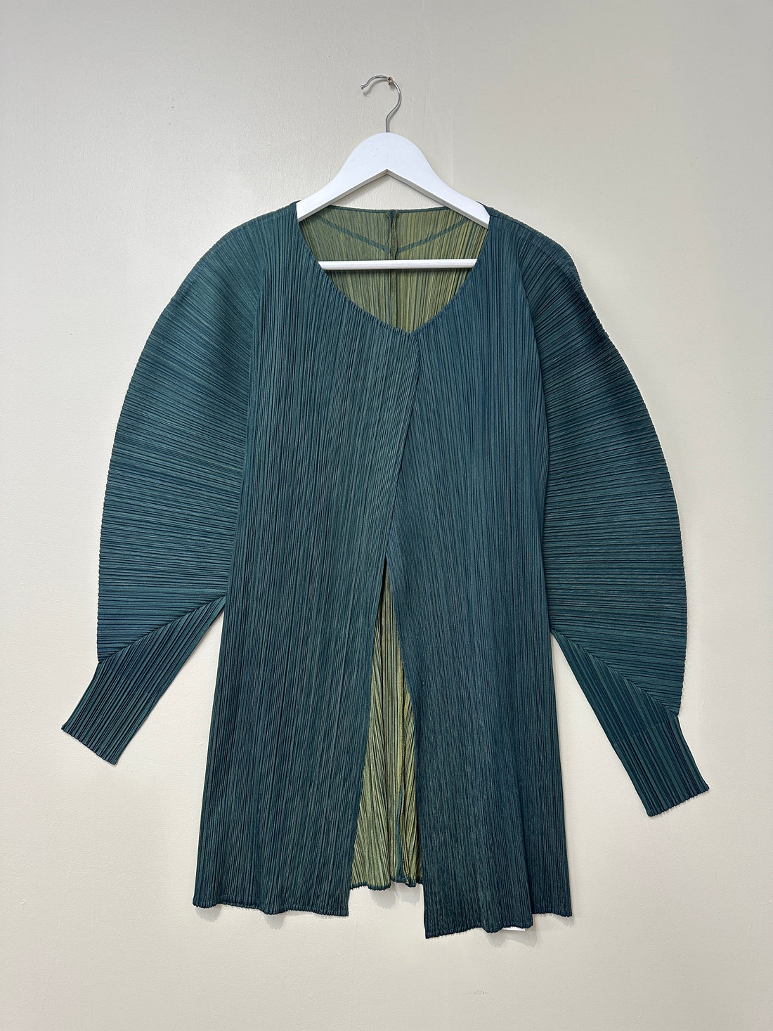 Pleats Please Green + Issey Miyake Cardigan - One Size