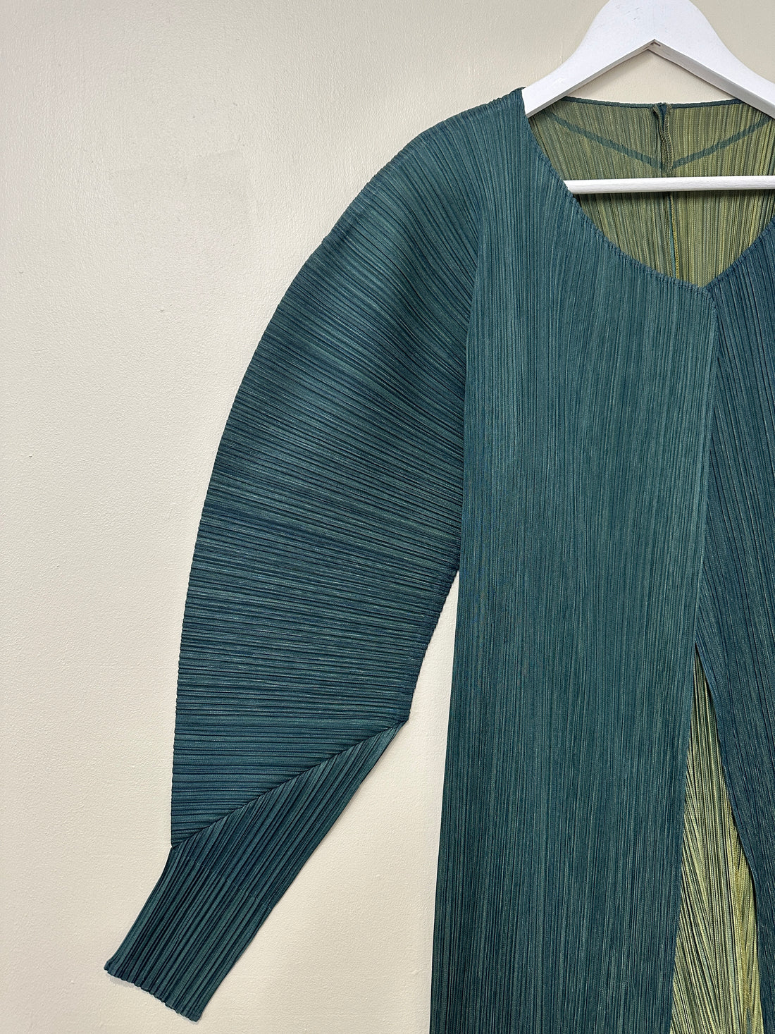 Pleats Please Green + Issey Miyake Cardigan - One Size