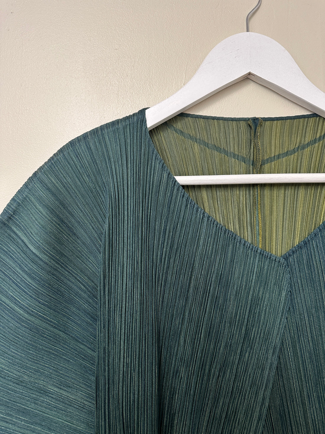 Pleats Please Green + Issey Miyake Cardigan - One Size