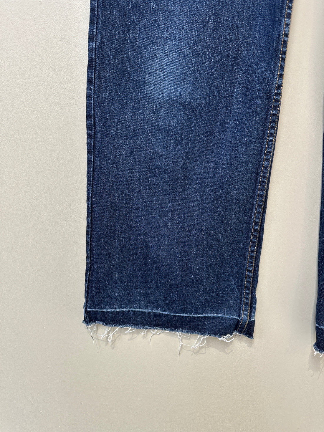 Toast Blue Wide Leg Raw Hem Jeans - Size 12