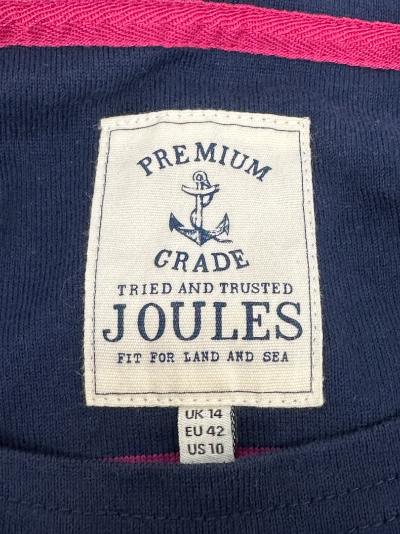 Joules Navy Pink Top - Size 14