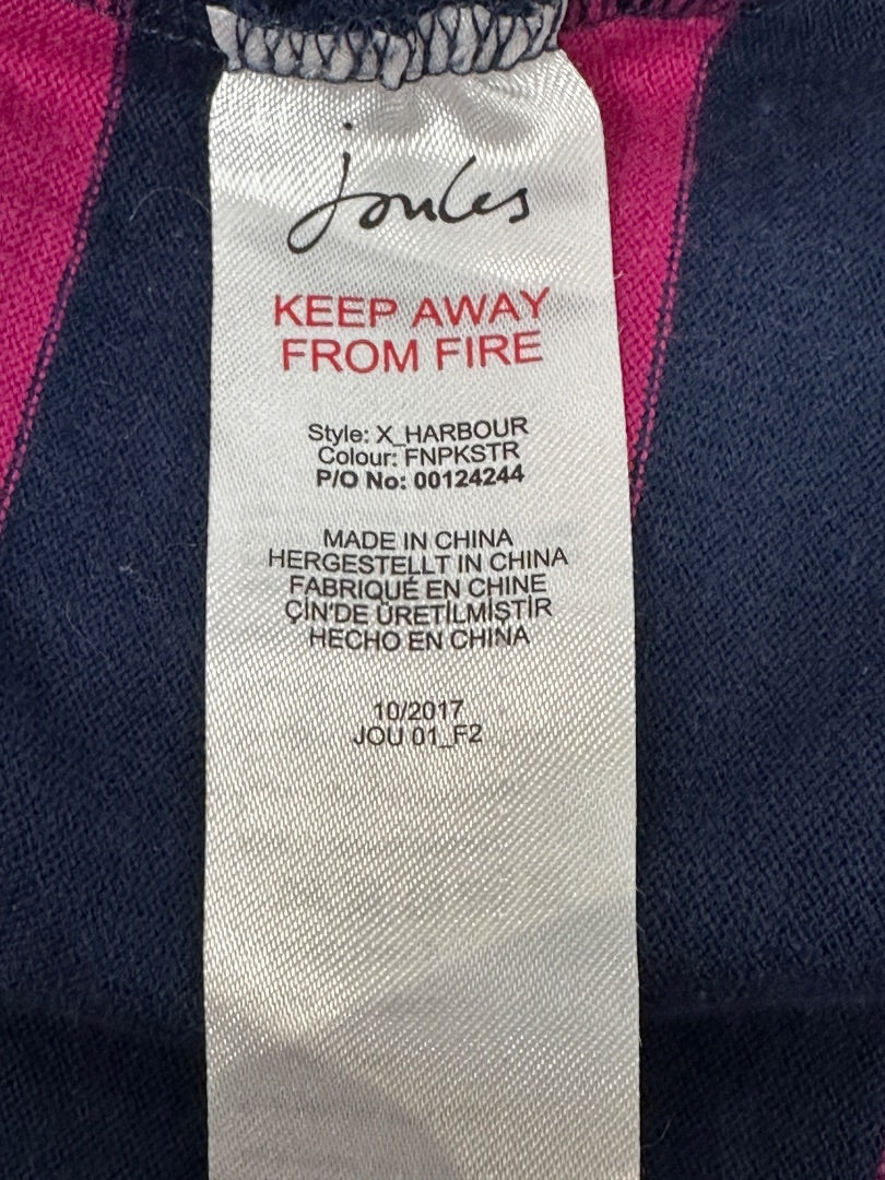 Joules Navy Pink Top - Size 14
