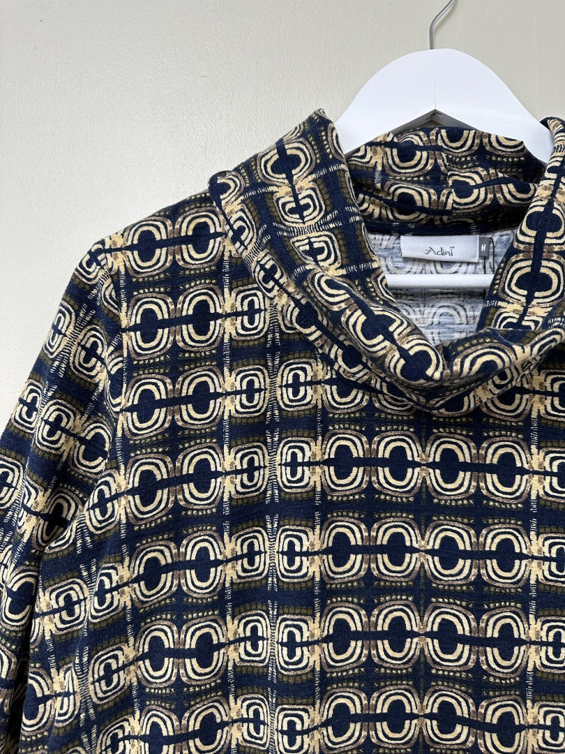 Adini Navy Beige Top - Size M