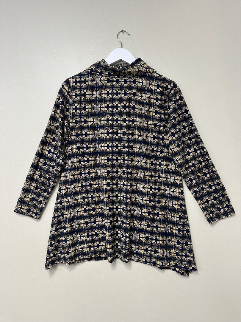 Adini Navy Beige Top - Size M