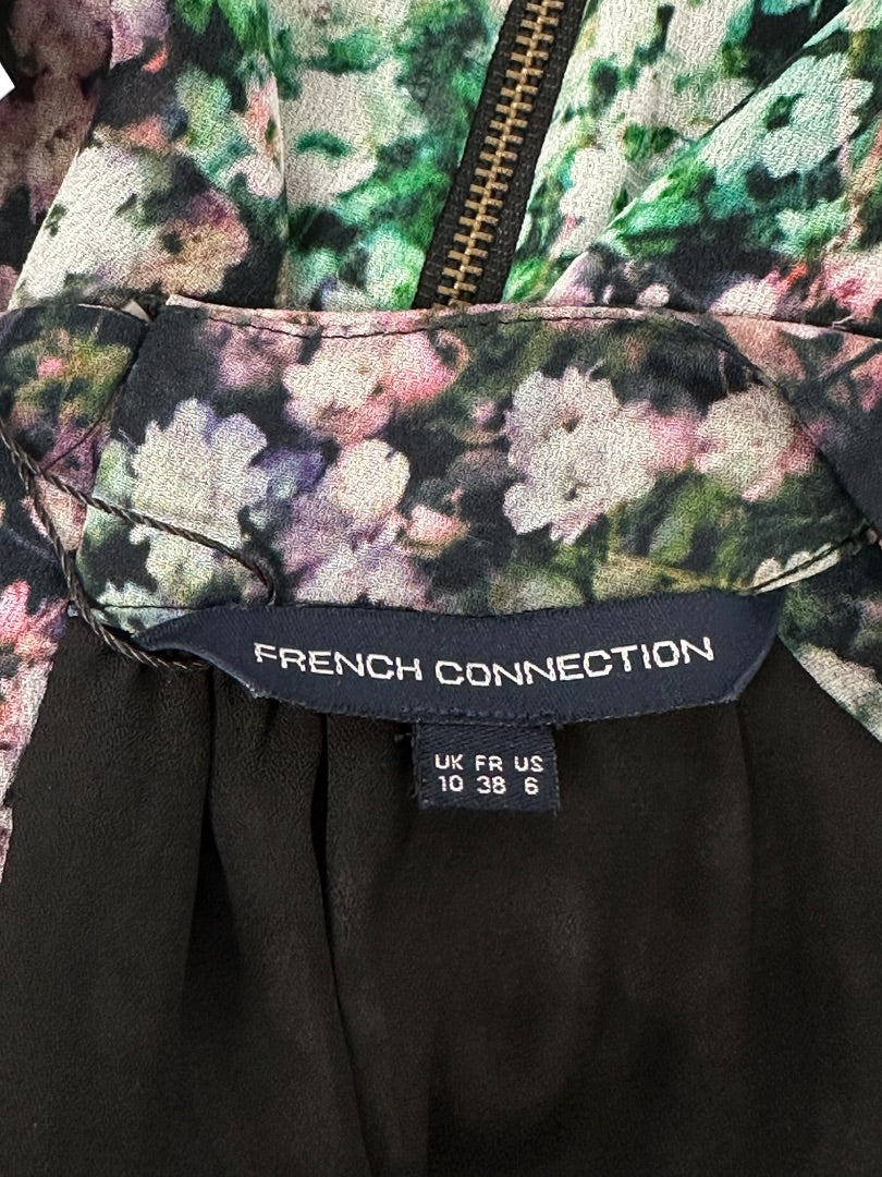 French Connection Pink Green Dress - Size 10