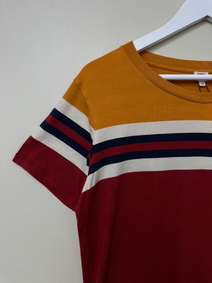 Levis Navy Red Orange T-Shirt - Size XS