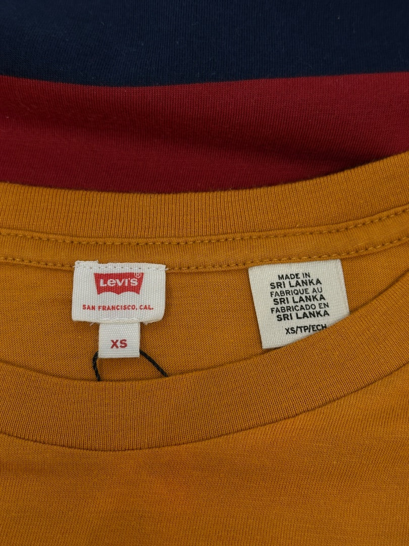 Levis Navy Red Orange T-Shirt - Size XS
