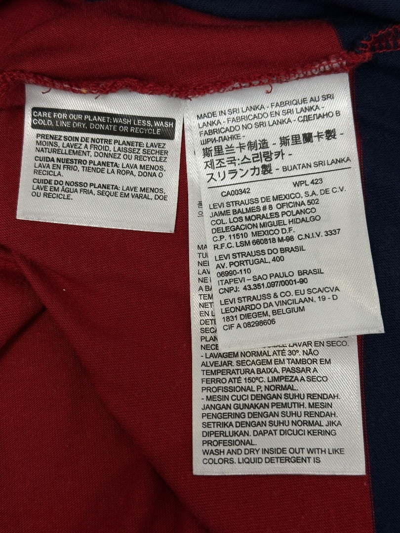 Levis Navy Red Orange T-Shirt - Size XS