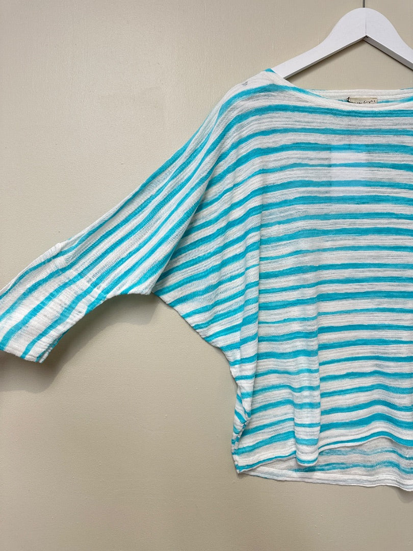 Phase Eight Blue White Top - Size S