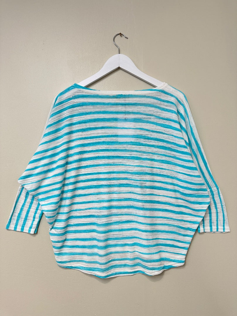 Phase Eight Blue White Top - Size S