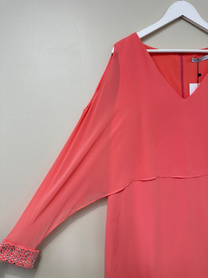 Gina Bacconi Peach Dress - Size 20