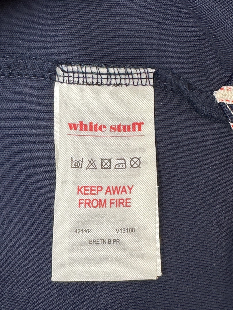 White Stuff Navy Grey Dress - Size 8