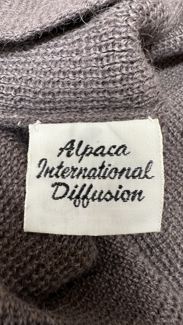 Spirit of the Andes Brown Alpaca Longline Button Cardigan - Size S