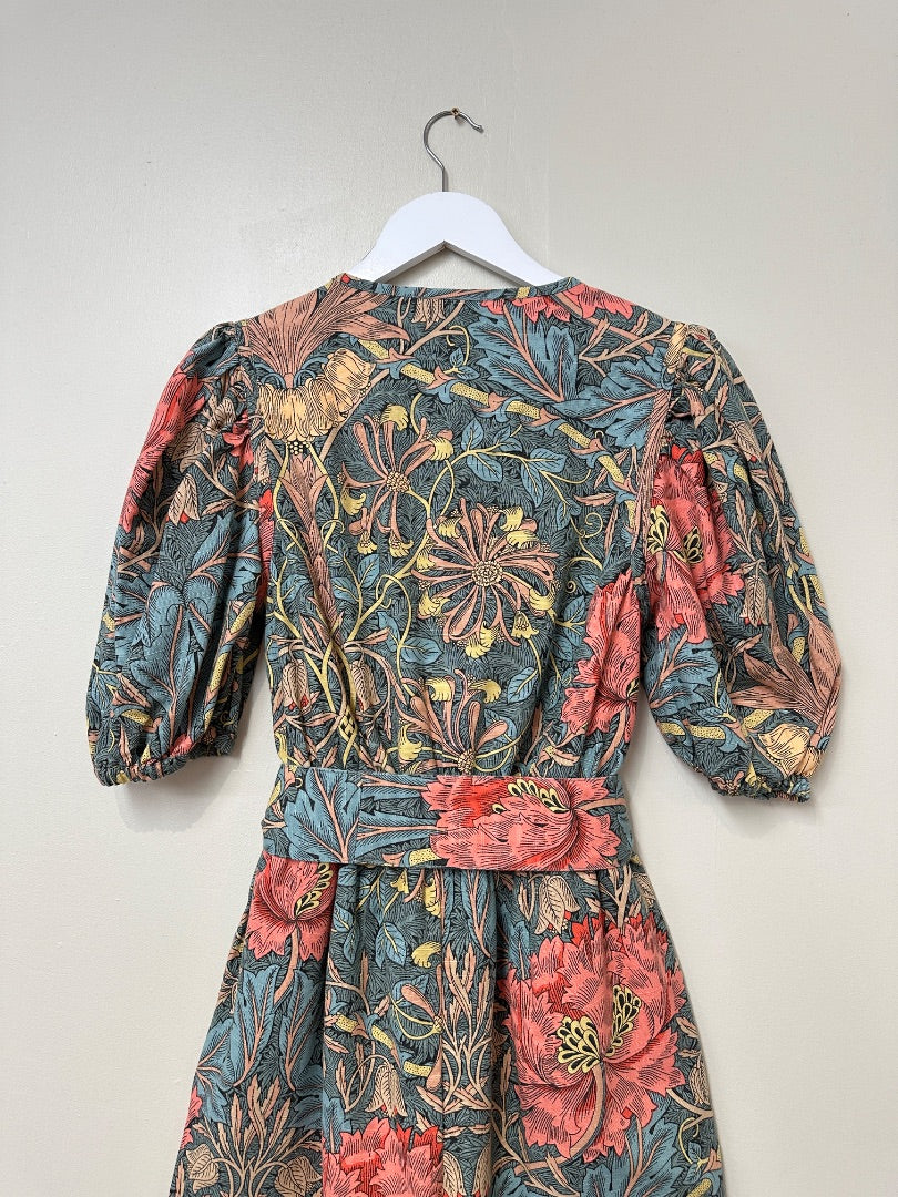 Next Green Mix X William Morris Jumpsuit - Size 8