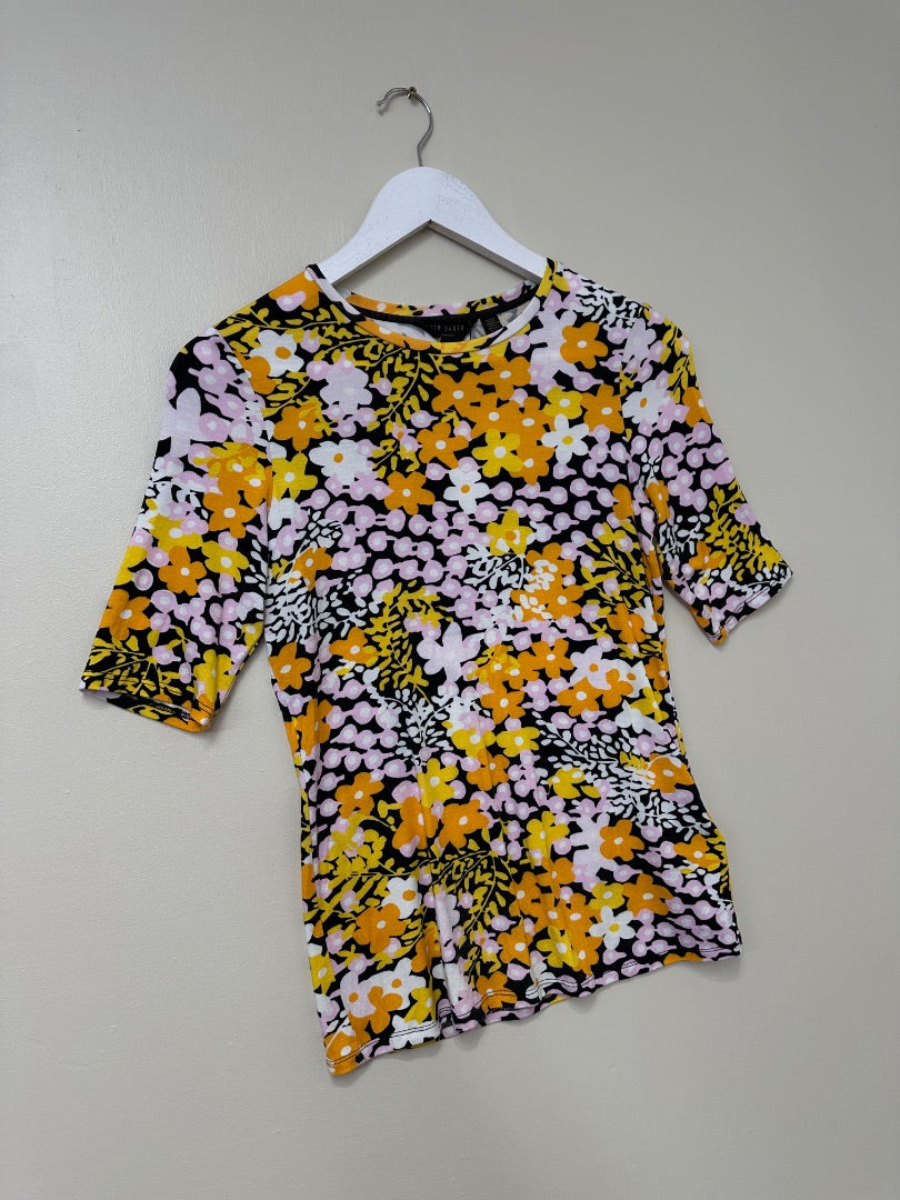 Ted Baker Yellow Floral T-Shirt - Size 8-10