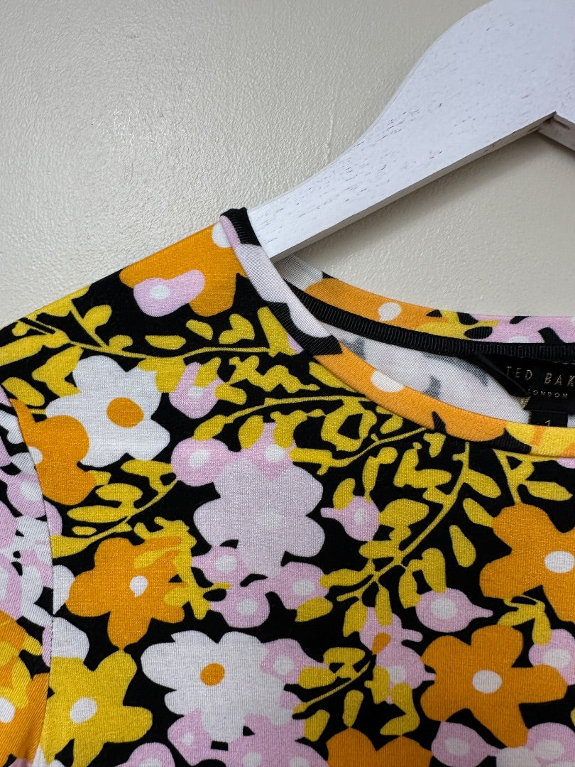 Ted Baker Yellow Floral T-Shirt - Size 8-10
