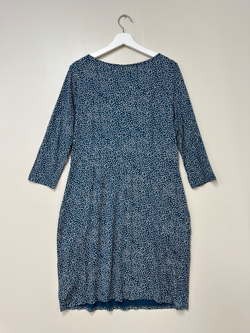 White Stuff Green Midi Pocket Jersey Dress - Size 16