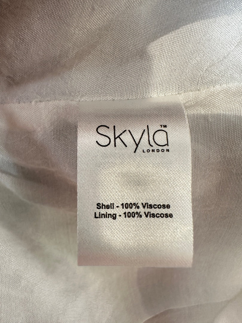 Skyla London Pink Grey Flared Cuff Shift Dress - Size M