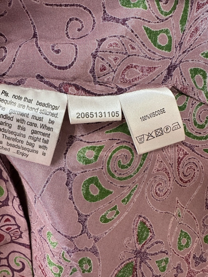 Day Birger et Mikkelsen Purple Embroidered V-Neck Midi Dress - Size 10