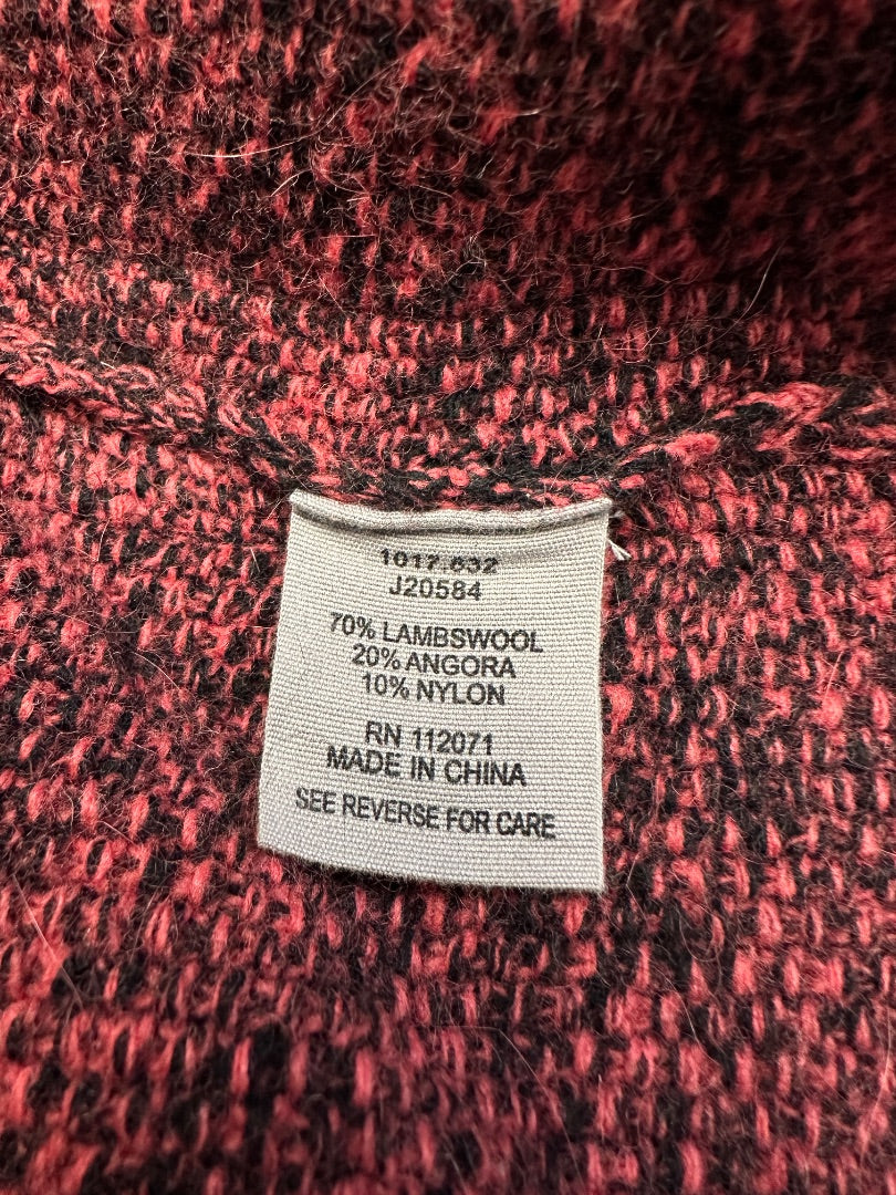 Jigsaw Black Pink Cropped Wool Cardigan - Size S